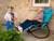60” Blue Outdoor Aluminum Orbital Lounge Chair with a Pillow - IMAGE 3