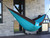 128" Blue and Brown Heavy Duty Lightweight Traveler’s Nylon Hammock - IMAGE 2