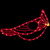 Lighted Cardinal Bird Christmas Window Silhouette - 12.5" - Red and Yellow Lights - IMAGE 1
