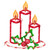 16.5" Lighted Candles with Holly and Berry Christmas Window Silhouette - IMAGE 2