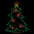 Lighted Christmas Tree with Stars Window Silhouette - 17.75" - IMAGE 1