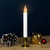 9" White LED Flickering Christmas Candle Lamp with Brass Base - IMAGE 2