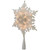 10" Lighted White Frosted 3-D Snowflake Christmas Tree Topper - Clear Lights - IMAGE 3