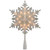 Lighted Frosted 3-D Snowflake Christmas Tree Topper - 10" - Warm White Lights - IMAGE 1