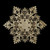 8.5" Lighted Brown Wooden Snowflake Christmas Tree Topper - Clear Lights - IMAGE 2