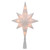11" Lighted Frosted Clear and Rose Gold Bethlehem Star Christmas Tree Topper - Clear Lights - IMAGE 1