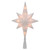 11" Lighted Frosted Clear and Rose Gold Bethlehem Star Christmas Tree Topper - Clear Lights - IMAGE 1