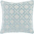 18" Aqua Blue and Sky Gray Geometric Square Throw Pillow Cover - IMAGE 1
