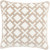 20" Taupe and Cream White Geometric Square Throw Pillow Cover - IMAGE 1