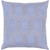 18" Denim Blue and Gray Geometric Square Throw Pillow Cover - IMAGE 1
