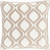 20" Brown and White Ogee Square Throw Pillow Cover - IMAGE 1