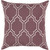 18" Purple and Ivory White Moroccan Style Square Throw Pillow Cover - IMAGE 1