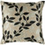 18" Feather Gray and Black Jacquard Square Throw Pillow Cover - IMAGE 1