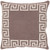 18" Brown and Ivory Geometric Square Decorative Throw Pillow Cover - IMAGE 1