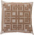 20" Brown and Gray Geometric Square Throw Pillow Cover - IMAGE 1