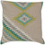 18" Castle Wall and Turquoise Colored Geometric Print Pillow Cover - IMAGE 1