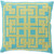 20" Green and Yellow Geometric Square Throw Pillow Cover - IMAGE 1