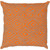 20" Orange and Beige Contemporary Square Throw Pillow Cover - IMAGE 1