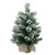 24" Flocked Pine Artificial Christmas Tree in Burlap Base - Unlit - IMAGE 1