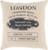 20" Beige and Charcoal Black "LONDON" Square Throw Pillow - Down Filler - IMAGE 1