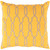 18" Yellow and Beige Moroccan Square Throw Pillow Cover - IMAGE 1