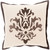 18" Brown and Taupe Gray Dazzling Damask Square Throw Pillow Cover - IMAGE 1