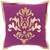 20" Purple and Gold Dazzling Damask Square Throw Pillow Cover - IMAGE 1