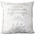 22" Charcoal Gray and Cream White "French text" Printed Square Throw Pillow Cover - IMAGE 1