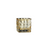 4" Gold Square Glass Block Tea Light Candle Holder - IMAGE 1
