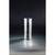 12" Metallic Silver and Clear Striped Cylindrical Glass Flower Vase - IMAGE 1