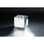 6" Silver Square Hand Blown Glass Votive Candle Holder - IMAGE 1