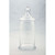 16" Clear Cylindrical Shaped Glass Jar with Finial Lid - IMAGE 1