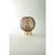 7.5" Brown Leaf Pattern Glass Bowl Vase with Gold Base - IMAGE 1
