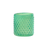 4.5" Aqua Green Textured Dot Pattern Cylindrical Glass Vase - IMAGE 1