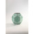 9" Green and Silver Geometric Hand Blown Glass Vase - IMAGE 1