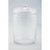 12.5" Clear Cylindrical Hand Blown Glass Jar with Finial Lid - IMAGE 1
