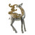 12" Silver and Gold Glitter Christmas TableTop Reindeer Figure - IMAGE 1