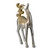 12" Silver and Gold Glitter Christmas TableTop Reindeer Figure - IMAGE 2