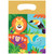 Club Pack of 96 Blue and Green Jungle Themed Favor Loot Bags 8.8" - IMAGE 1