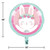 Pack of 10 Pink and Teal Blue Bunny Party Mylar Balloons 18" - IMAGE 2