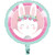 Bunny Party Mylar Balloons - 18" - Pink and Teal Blue - Pack of 10 - IMAGE 1
