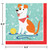 2-Ply Playful Dog Disposable Luncheon Napkins - 6.5" - Club Pack of 192 - IMAGE 2