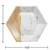 Club Pack of 48 Gold and White Marble Banquet Hexagon Plates 11.5" - IMAGE 2