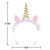 Sparkling Unicorn Tiara Party Headbands - 6" - Club Pack of 48 - IMAGE 2