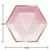 Club Pack of 96 Pink and Gold Hexagonal Banquet Plates 11.5" - IMAGE 2