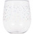 Pack of 6 Clear Iridescent Polka Dots Stemless Wine Glasses 3.5" - IMAGE 1