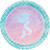 Iridescent Mermaid Disposable Paper Dinner Party Plates - 9" - Purple - Club Pack of 96 - IMAGE 1