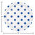 Polka Dot Disposable Paper Dessert Plates - 6.75" - Blue and White - Club Pack of 96 - IMAGE 2