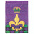 Embroidered Crowned Fleur De Lis Outdoor Garden Flag - 18" x 13" - IMAGE 1