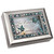 8" Ocean Blue and Silver Colored Rectangular Framed Musical Box - IMAGE 1